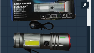 Super Bright LEP White Laser Flashlight USB Rechargeable With Side COB Light & Zoom Focus Torch lamp X02MKK