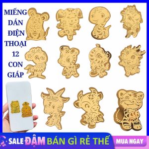 Miếng Dán 12 Con Giáp Rước Lộc May Mắn Dùng Dán Điện Thoại - Linh Phù Dán Điện Thoại Mang Lại Tài Lộc / Miếng Dán Điện Thoại 3D 12 Con Giáp Phong Thủy Mang Lại Sự May Mắn