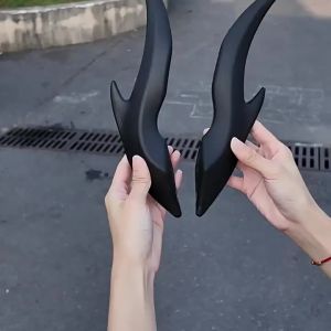 Car Roof Decoration Horns Sticker Auto 3D Dragon Horns Decoration Elasticity Silicone Horns Easy To Find Car In The Parking Lot