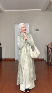 Outer Dress Raya Lebaran Kondangan Wisuda Bridesmaids / Brokat Etnik Mix Organza Satin Premium