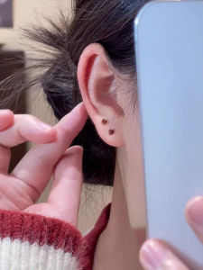 Pianist | Fine 2026 S999 Pure Silver Red Ear Studs