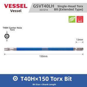 Vessel | Imported Strong Magnetic Long Extended Torx Bits with Holes