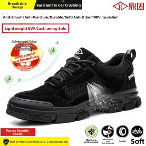 DINGGU | Mens Impact & Puncture Resistant Lightweight Anti-Odor Insulated Steel Toe Winter Safety Shoes