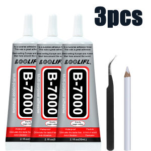 LOOLIFL | B-7000 Keo Dán Độ Nhớt Cao 15Ml Chất Lỏng Trong Suốt Dính Cho Quần Áo Giày Vải Màn Hình Điện Thoại Trang Sức Nước Thủ Công 3/6 Gói