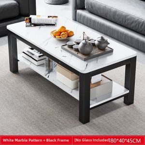BAQILING | Compact Home Office Rectangular Glass Table