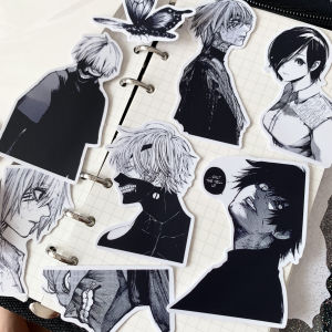 Tokyo Ghoul Sticker Notebook High Definition Black And White Cartoon Waterproof Stationery Box Decorative Paper Craft Supplies