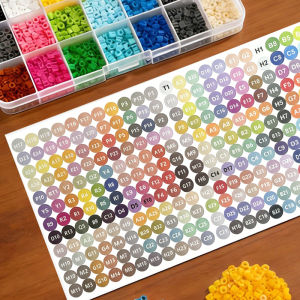 264 Color Full-Color Stickers DIY Puzzle Accessories Puzzle Beads Hot Fusion Bean Color Number Stickers Full-Color Stickers