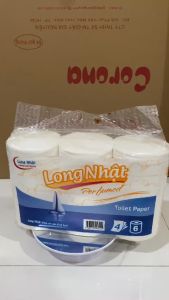 GIẤY VỆ SINH LONG NHẬT LỐC 6 CUỘN KHÔNG LÕI 4 LỚP 930GRAM CAO CẤP-GIẤY CUỘN TRẮNG LOẠI 1