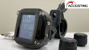 Motorcycle Wireless TPMS Real Time Alerts Waterproof LCD Display External Sensors Tire Pressure Temperature Monitoring System