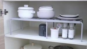 Kitchen Storage Rack 67cm Multifunctional Retractable Shelf Under The Sink Rack Multi-Purpose Rack Seasoning Layered Shoes Rack Household Storage Tools