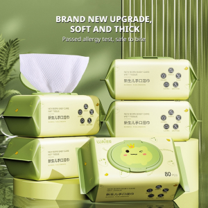 Large Pack Baby Wipes: 80 Sheets Non-Alcohol Non-Chemical Thick Hypoallergenic