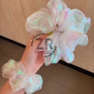 Ikat Rambut Korea Scrunchie Perempuan Dewasa Motif Glitter Berjaring Aksesoris Hiasan Rambut Lucu AK199 ZIORRA