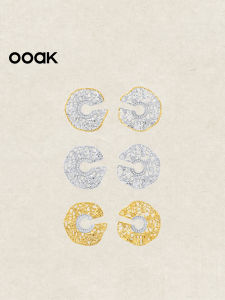 Retro Lace Earrings S925 Silver Plated Gold