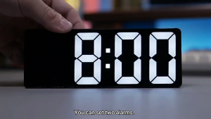 LED Digital Clock Alarm Clock Mirror Clock with Mirror dormitory bedside electronic alarm clock