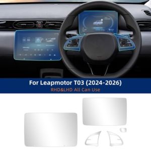 Car Interior TPU Protector Anti-scratch Film For Leapmotor T03 24-26 Auto Protective Transparent Anti-tear Stickers Accessories