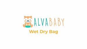 ALVABABY 2pcs Cloth Diaper Wet Dry Bags Waterproof Reusable with Two Zippered Pockets Travel Beach Pool Daycare Soiled Baby Items Yoga Gym Bag for Swimsuits or Wet Clothes L5166