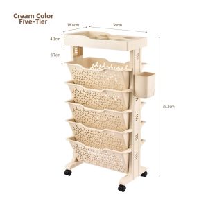 BOJIAJIAJU | Moveable Multi-level Storage Shelf