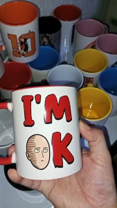 Anime Mug - Saitama One Punch Man Mug - Ceramic Cup 11oz - Anime Merch - Gift Idea