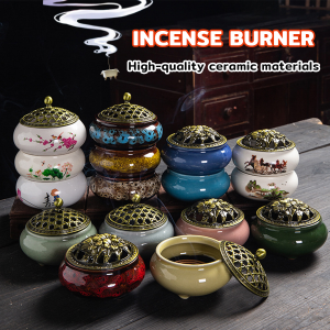 Baete Ceramic Incense Burner Vintage Incense Stick Shelf Yoga Spa Home Decoration