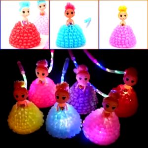 Đèn lồng trung thu cầm tay đèn lồng hình thú búp bê chi bi công chúa trong suốt phát sáng nhấp nháy