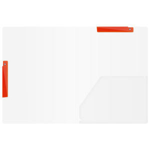 Large Capacity A4 Rotating Side Opening Clip File Folder Transparent with Built in Pocket for Exam Paper Storage for Middle And High School Students