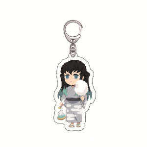 Bandai | Demon Slayer Acrylic Keychain Tanjiro Zenitsu Series Creative Pendant Jewelry Charms Accessory Gift