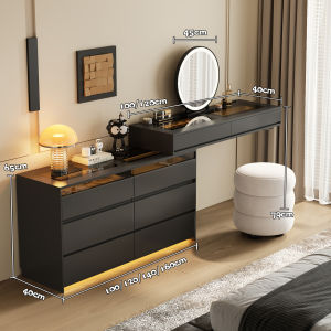 Italian Minimalist Dressing Table with Drawer Storage