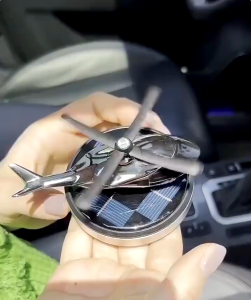 Car Solar Power Perfume Aromatherapy Air Freshener Airplane Rotating Aromatherapy Diffuser Lasting Fragrance