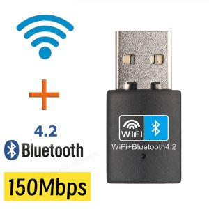 kebidumei | KEBIDUMEI Mini USB Wireless Bluetooth 5.4 600Mbps Adapter WiFi 6 Transmitter Receiver Dongle Dual Band For PC Laptop Win10/11