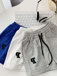 Kids Summer Shorts K-style Boys Trousers with an Elasticated Waist Sports Style with Letters Loose Shorts Children Casual Cropped Pants