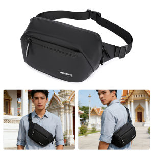 MENSPE Mens Waist Bag Casual Chest Bag Fashion Messenger Bag Travel Bag Business Bag Large Capacity Phone Bag Waterproof Lightweight Bag Leisure Sport Street Bag for College Student