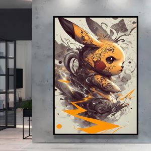 KAYOU | High Quality Pokemon Arcanine Pikachu Wall Painting with Unique Designs and Gorgeous Colors Adding A Touch of Brightness To W