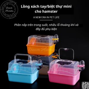 Lồng xách tay biệt thự mini full phụ kiện cho hamster và động vật nhỏ