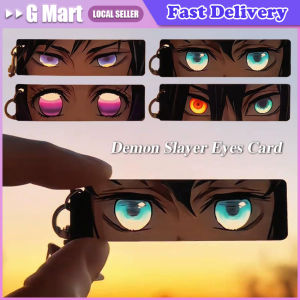 Demon Slayer Keychain Acrylic Kibutsuji Muzan Shining Eyes Rectangular Double Sided Pattern Backpack Pendant Christmas Gift