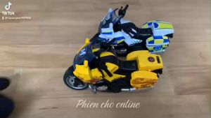 Xe Mô Hình Mô Tô CS Tuần Tra Bằng Hợp Kim có đèn và âm thanh tỷ lệ 1:14