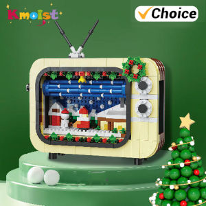Christmas Gifts Snowy Scene Tv Micro Building Blocks Toy Set Small Particle Bricks Block Childrens Toys Gifts Party Home Decor