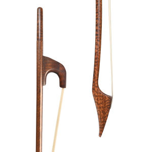 Handcrafted Historical Design Premium Snakewood Baroque German Style Double Bass Bow for Professional Bassists