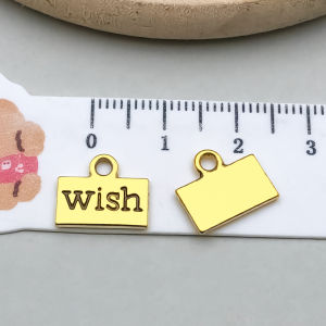 10pcs antique golden zinc alloy letter plate Pendant universal accessory suitable for DIY various jewelry making necklaces