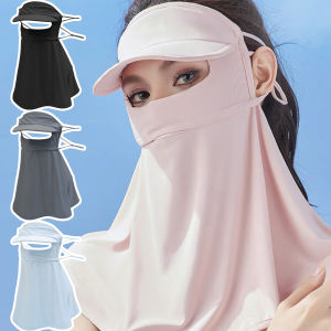 Mặt Nạ Chống Nắng Với Hat-Brim Có Thể Điều Chỉnh vòng qua tai vải visco thoáng khí bao kín mặt Bìa bảo vệ khỏi tia UV ngoài trời mùa hè Đi Xe Đạp Phụ Nữ Người Đàn Ông