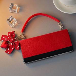 Luxury Ultra-Thin Leather Phone Case with Bag Flip Design And Wristband for Huawei Mate X5 Foldable Screen Edition Creative Protection