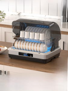 Waterless Stainless Steel Ultraviolet Disinfection Cabinet Home Use Small Desktop Heat Wind Disinfection Dryer Dish Cabinet