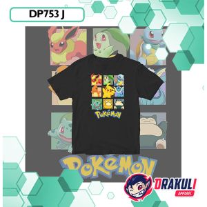 Bandai | 2025 Summer Pokémon Anime Brand 100% Pure Cotton Printed T-shirt Men Harajuku Loose Casual Versatile Short-sleeved Loose Y2k