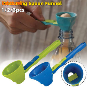 Kebidumei Coffee Measuring Spoon Funnel With Longer Handle Protein Powder Leak-proof Sliding Spoon Funnel Water Bottle Powder Scooper Kitchen Accessories Precise