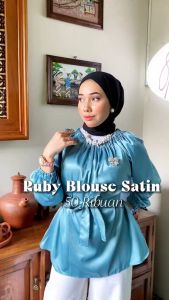 CANDY.GROSIR - Ruby Blouse Satin Premium