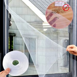 ตาข่ายหน้าจอหน้าต่างที่มองไม่เห็นนำกลับมาใช้ใหม่ได้ม่านกันยุงกันแมลงมีกาวในตัวปกป้องหน้าจอหน้าต่างกันยุงบินแบบ DIY