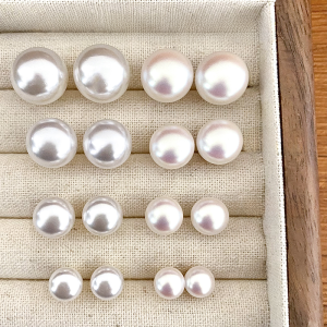 Shi Family Steamed Bun High Gloss Pearl Earrings Womens Autumn Winter New Style Fashionable Ear Jewelry for All Occasions