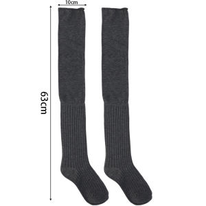 【On Sale】JK ถุงเท้ายาวเหนือเข่าสีแดงไวน์นักเรียนมีสายรัดกลางน่องถุงเท้าผู้หญิงสไตล์ญี่ปุ่นสีล้วน