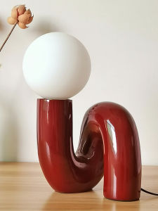 Modern Resin Glass Bedroom Table Lamp Designer Elegant Fashion Personalized Creative Bedside Lamp Chrome Plated Iron Body