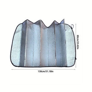 Aluminum Foil Car Front Windshield Sunshade UV Protection Heat Insulation Sun Visor Foldable Reflective Sunscreen Pad Auto