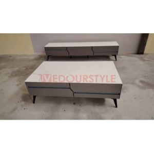 Vedourstyle Premium 7ft TV Cabinet Almari TV Kabinet Modern Marble Sintered Stone Drawer Cabinet电视机柜